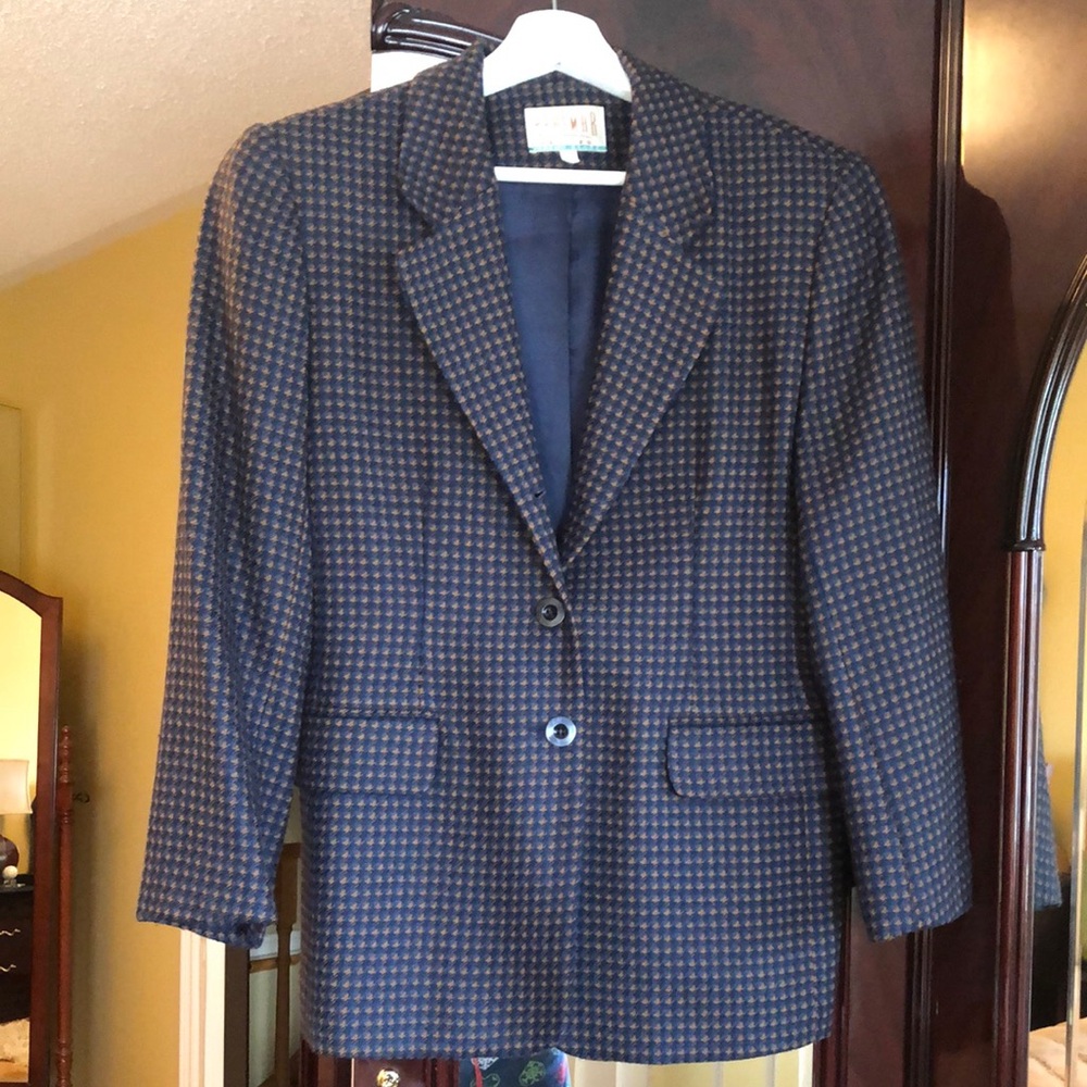 Vintage Checkered Blazer